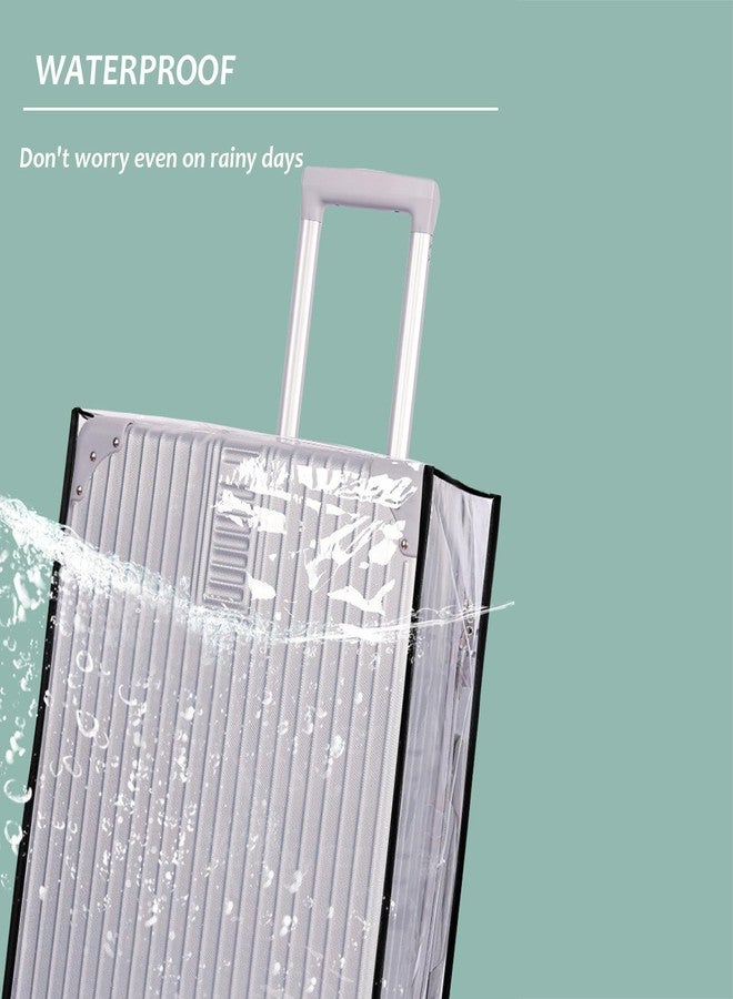 ZMD Clear PVC Suitcase Cover Protectors, 28 Inch Waterproof Transparent Luggage Cover Travel Suitcase Wrap Luggage Sleeves for Wheeled Suitcase - Image 3